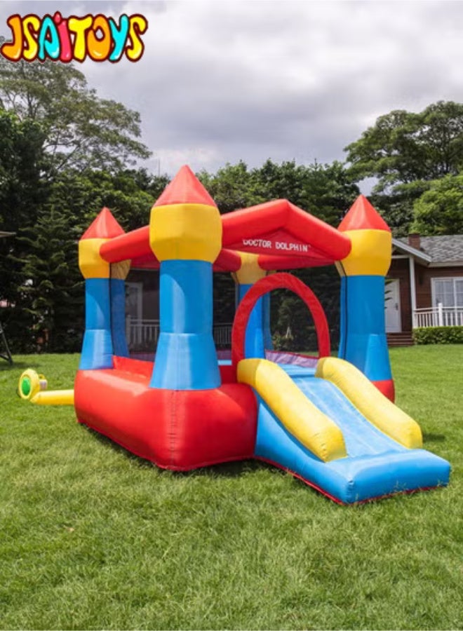JSAITOYS Inflatable Castle (with Slide/Safety Net) - Outdoor Children's Bouncing Park Size 260x190x170cm - Image 3